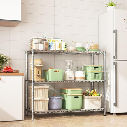 45" W x 20" D x 47" H Heavy Duty Wire Shelving Unit, 3-Tier Utility Storage - Image 2