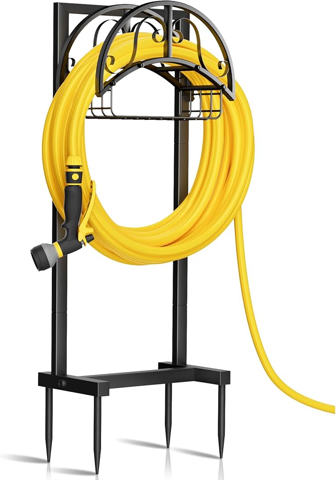 Garden Hose Holder Freestanding, Water Hose Holder Hose Hanger Heavy Duty Metal by Yalivon