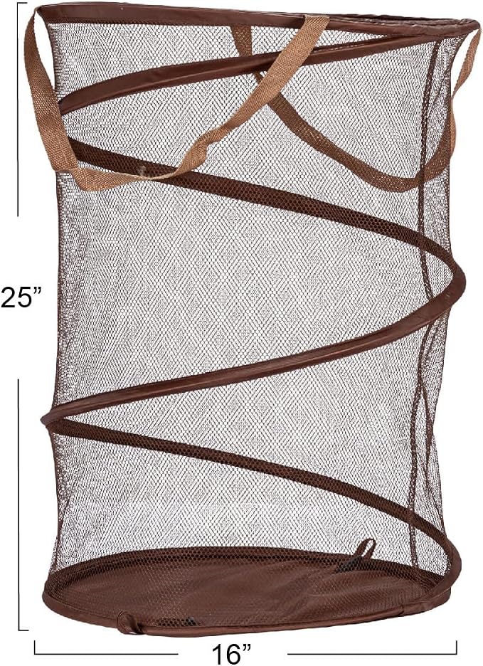 Household Essentials Pop-Up Mesh Laundry Hamper - Image 3