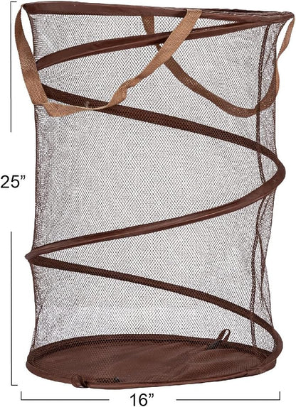 Household Essentials Pop-Up Mesh Laundry Hamper - Image 3