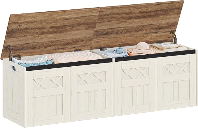 Hzuaneri 59" Storage Bench, Lift Top, 268L/70 Gal Large Storage Chest | | 330lb by Hzuaneri