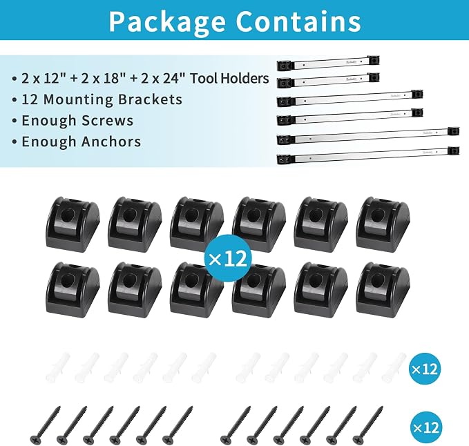 12" 18" 24" Magnetic Tool Holder Strip, Stainless Steel Surface Tool Magnet Bar - Image 7