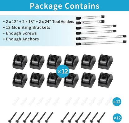 12" 18" 24" Magnetic Tool Holder Strip, Stainless Steel Surface Tool Magnet Bar - Image 7
