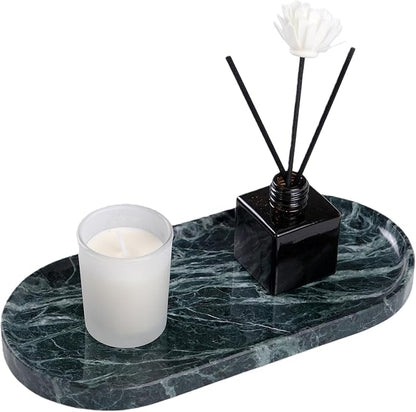 Emerald Green Marble Tray | Bathroom Jewelry Organizer | Spa-Quality Perfume by Unknown