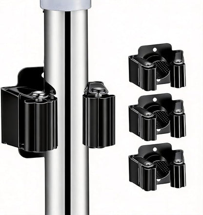 4 Pcs Broom Holder Wall Mount, Broom Hanger Mop Holder Rack Handle - Image 2