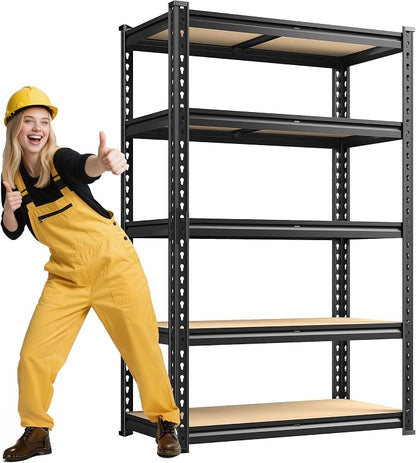 72.12" H Garage Shelving, Storage Shelves Load 2100LBS, 5-Tier Adjustable by Durayloly