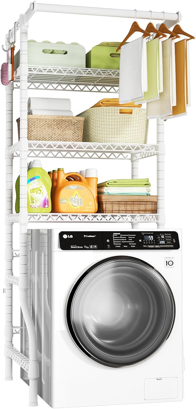 Ulif U11 Mini Over Washer and Dryer Shelves, 3 Tiers Laundry Room Storage and by Ulif