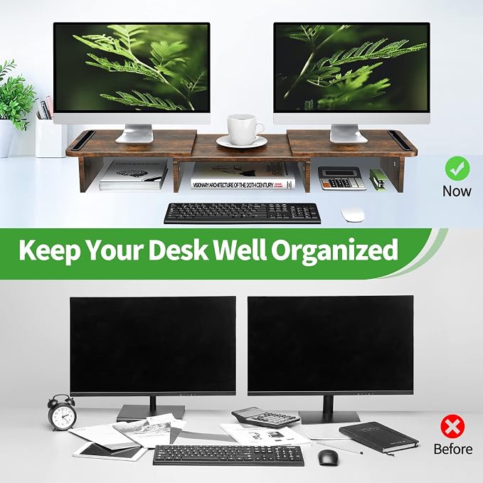 Zimilar Dual Monitor Stand Riser, Monitor Stand - Image 8