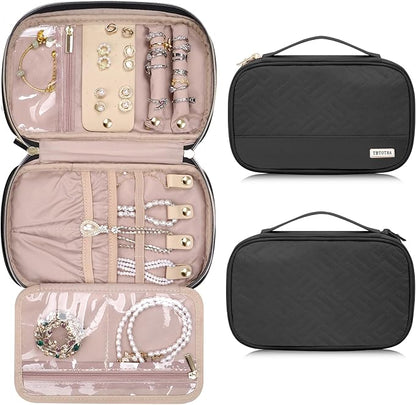 Jewelry Travel Case Organizer for Necklaces, Soft Sided by TBTOTRA