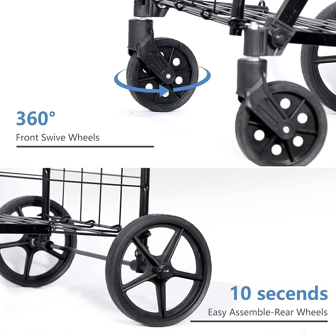 SUPER DEAL Folding Shopping Cart - Image 3