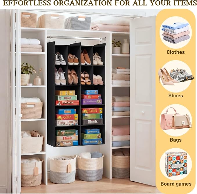 Ofiray-home 5 Tier Hanging Closet Organizer, 14 Compartments Sweater Organizer - Image 6