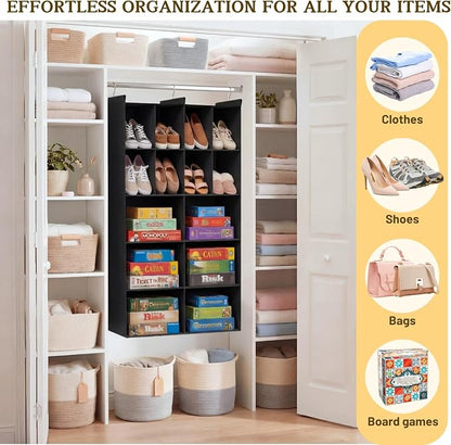 Ofiray-home 5 Tier Hanging Closet Organizer, 14 Compartments Sweater Organizer - Image 6