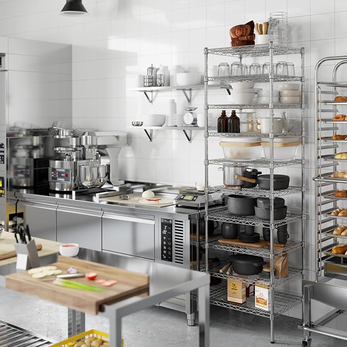 21" Deep x 24" Wide x 86" Height Wire Shelving Kit | 10-Tier | NSF Commercial - Image 7