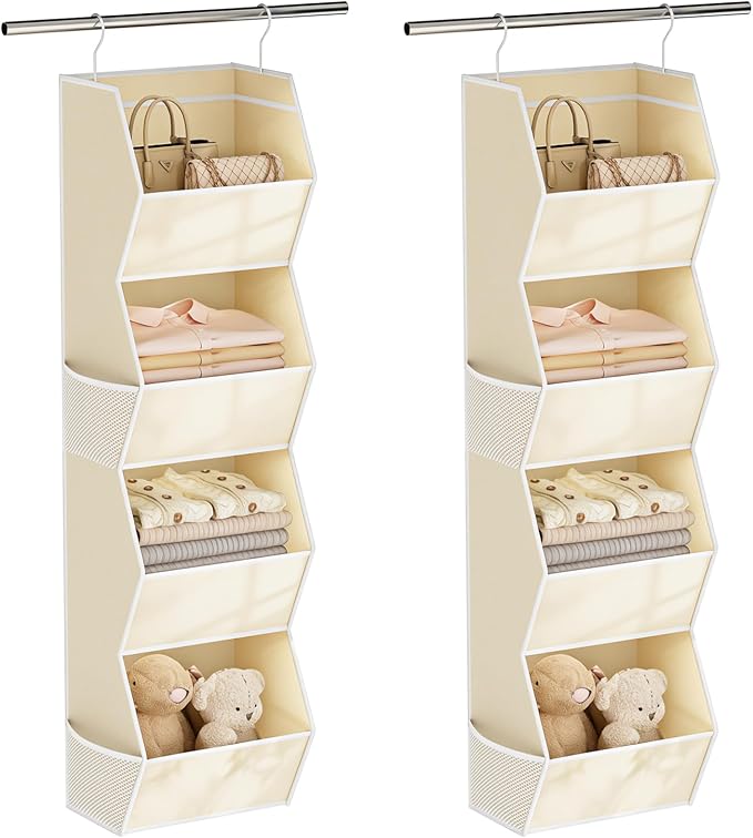 4 Shelf Hanging Closet Organizer Closet Storage by Wawocs