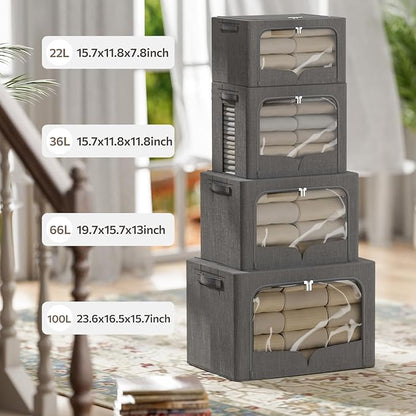 FHSQX 3 Pack Clothes Storage Bins - Image 3