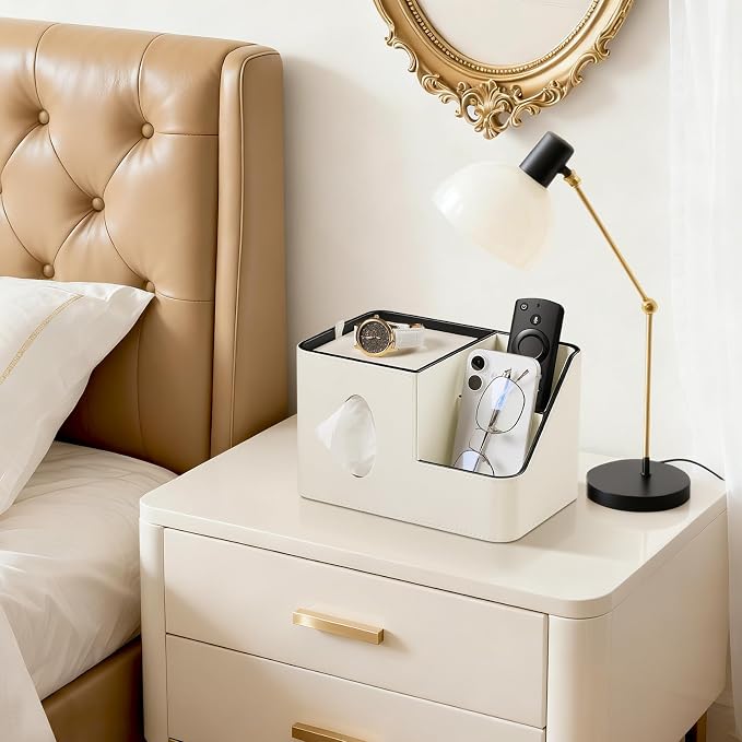 PU Leather Square Tissue Box Cover - Image 2