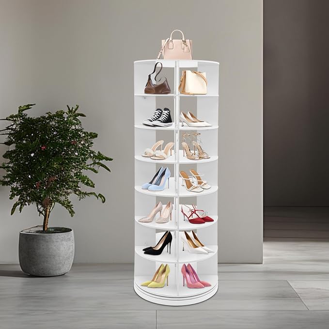 Rotating Shoe Rack Tower, 7-Tier Free Standing Spinning Shoe Organizer 360° - Image 8