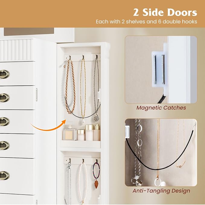 Giantex Standing Jewelry Cabinet - Image 7