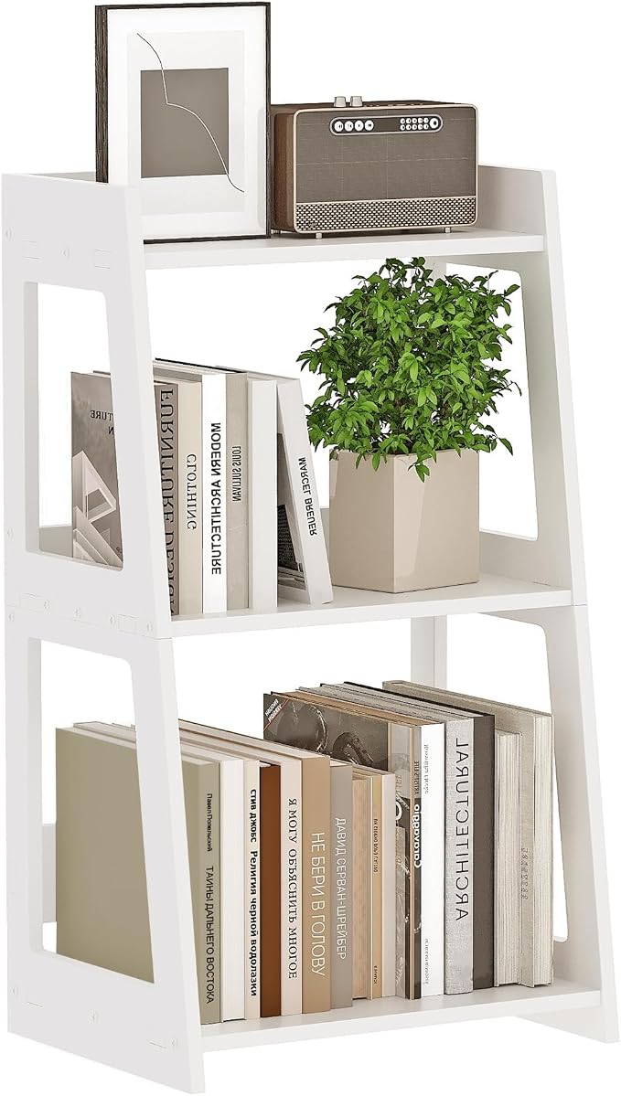 3-Tier Bathroom Ladder Shelf Freestanding, 15.7" W x 27.6" H | White PVC Floor - Image 8