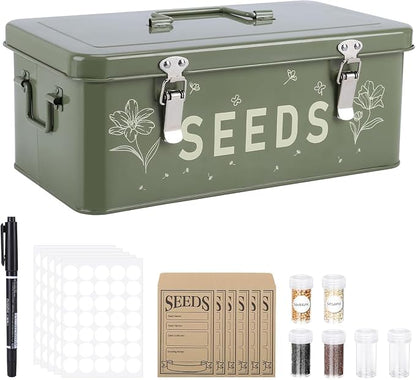 Seed Storage Organizer, Seed Saving Box by Cinpode