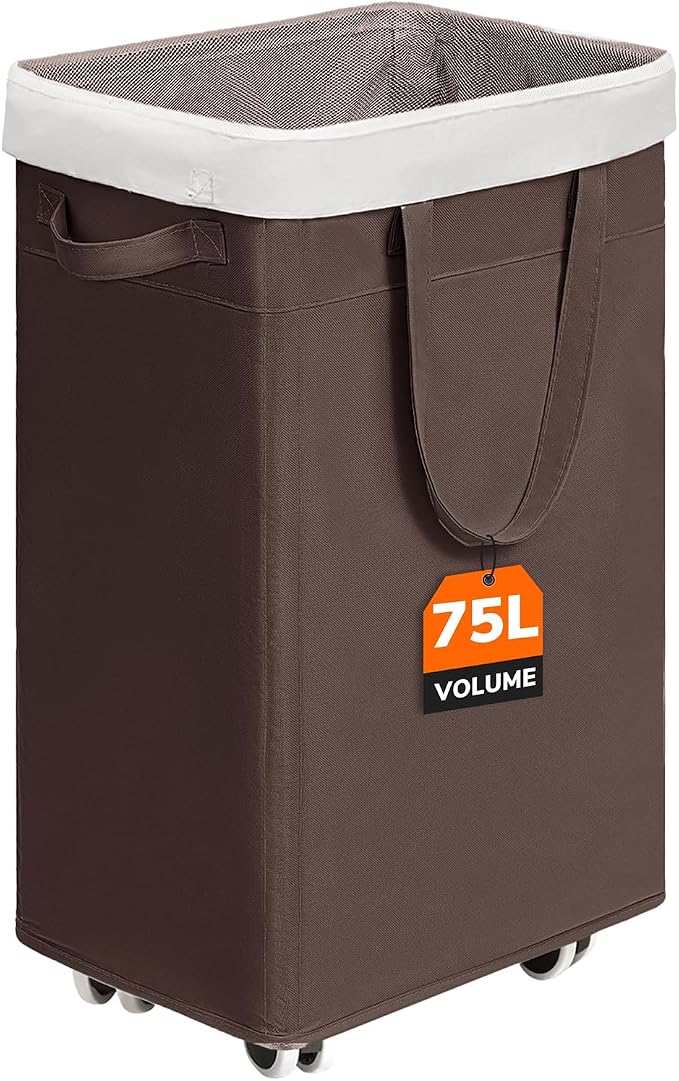 CHICVITA 75L Large Rolling Laundry Basket by CHICVITA