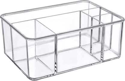 Amazing Abby - Glamour - Acrylic 5-Compartment Makeup Organizer, Transparent - Image 3