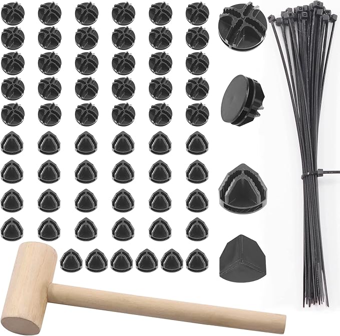 91Pcs Black Wire Grid Cube Connectors by Rustark