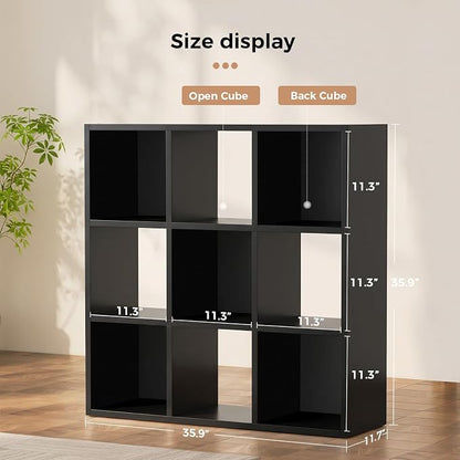 LUCKLIFE 9-Cube Storage Organizer, Stackable Modular Bookcase Shelf - Image 2