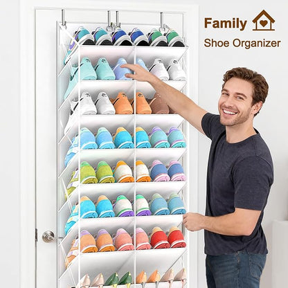 30 Pairs Over the Door Shoe Organizer, 10-Tier Door Shoes Rack Storage - Image 4
