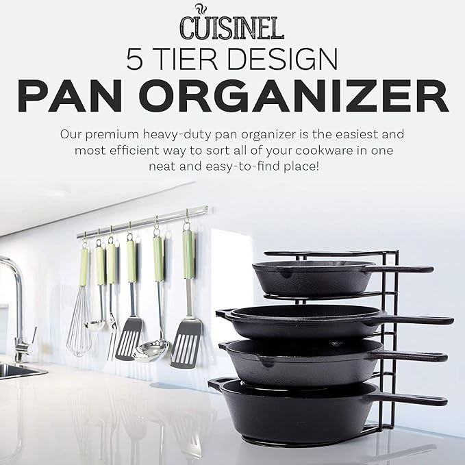 Cuisinel Heavy Duty Pots and Pans Organizer Rack - Image 2