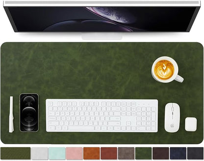 Distressed Leather Desk Mat by HOMIEAZICOZI