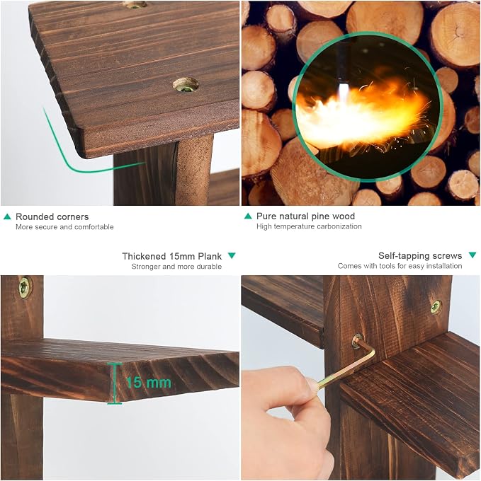 Wooden Tabletop Plant Stand - Image 5