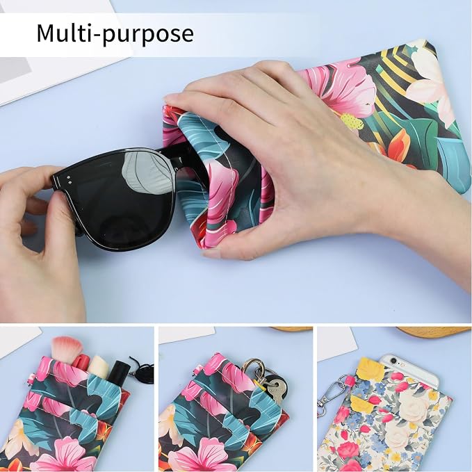 Double Eyeglass Case Soft Dual Glasses Case - Image 5
