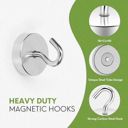Neosmuk Magnetic Hooks, 60 lb+ Heavy Duty Neodymium Magnet - Image 5