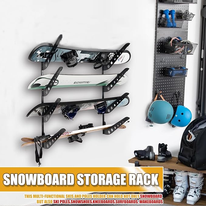 Snowboard Wall Racks, Adjustable Storage Rack - Image 3