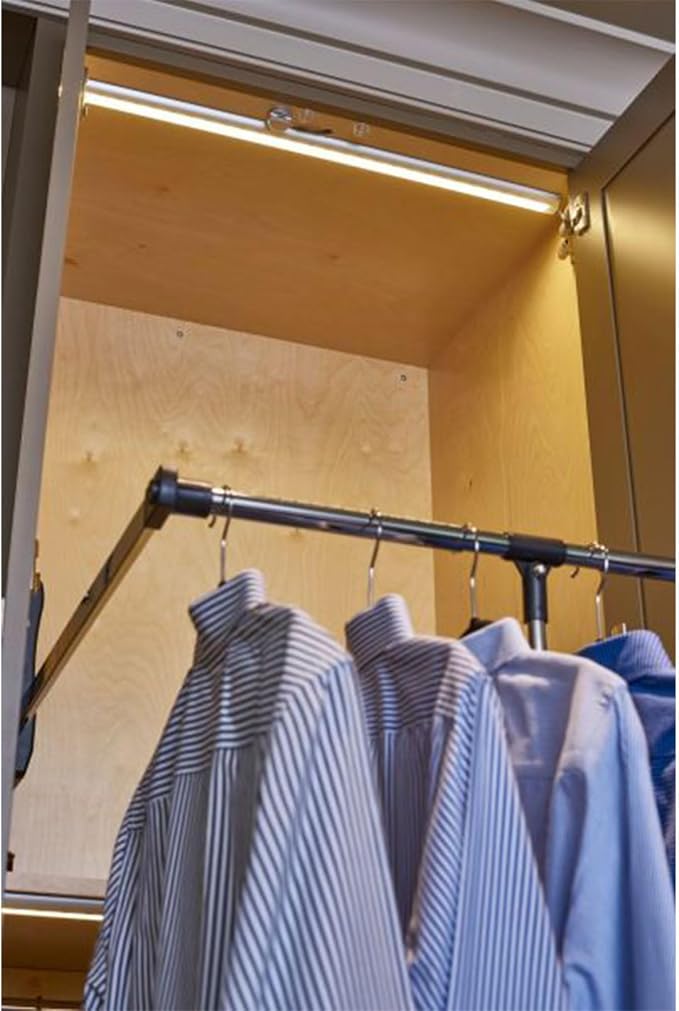 Rev-A-Shelf 26-35" Pull Down Adjustable Closet Rod w/Telescoping Handle | Side - Image 5