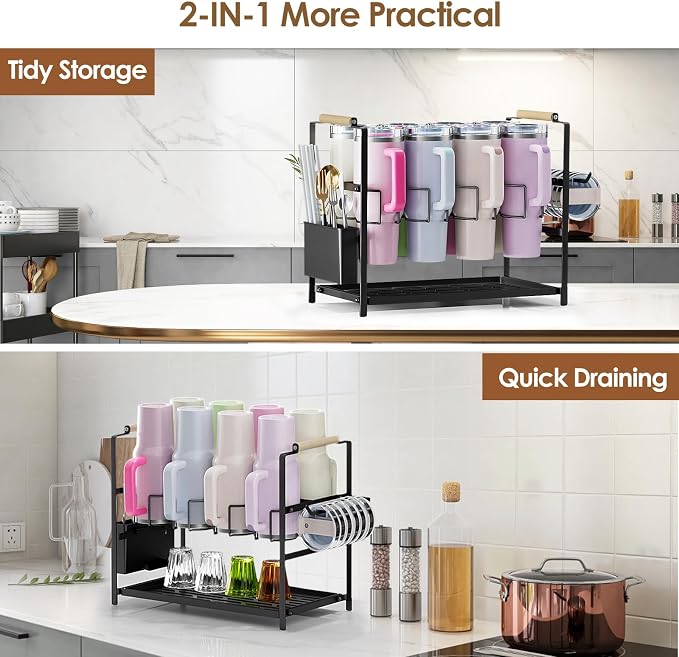 Housolution Water Bottle Organizer Drying Rack - Image 7