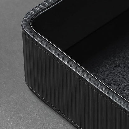 PU Leather Valet Tray Organizer, Small Nightstand Organizer Bedside Desktop - Image 5