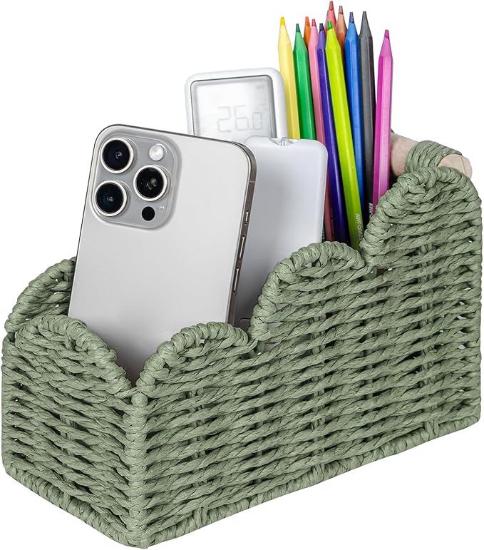 CubesLand Scalloped TV Remote Control Holder Bedside Candy Organizer, Office by CubesLand