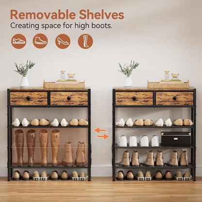Shoe Rack for Entryway, 4 Tier Shoe Organizer - Image 6