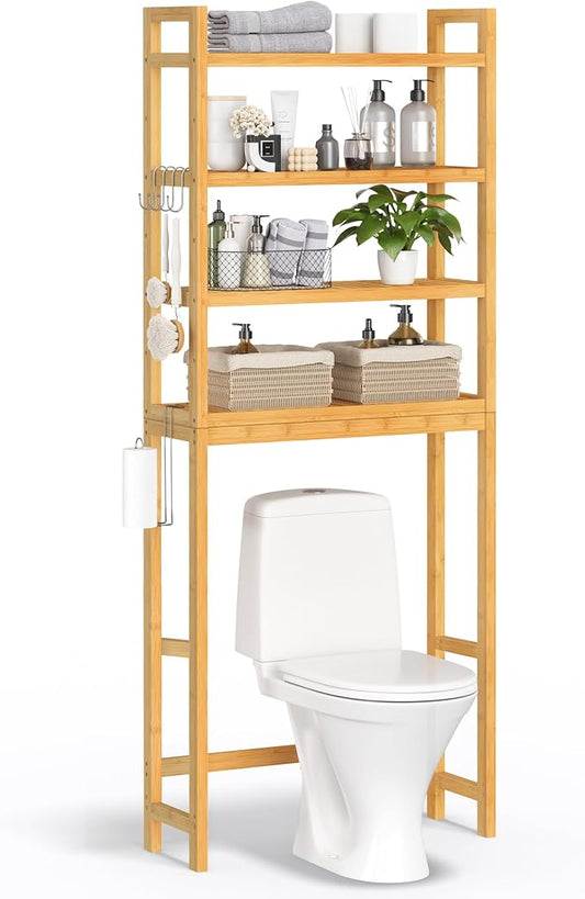 SONGMICS Over The Toilet Storage, 4-Tier Over Toilet Bathroom Organizer by Unknown
