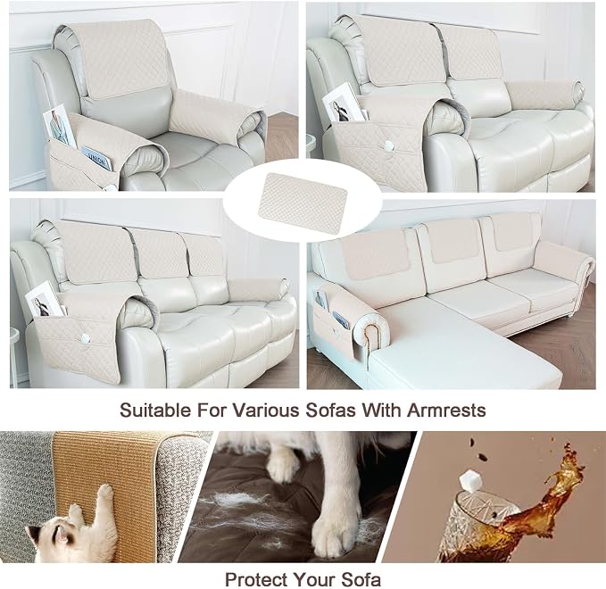 Waterproof Sofa Armrest Cover Headrest Cover - Image 6