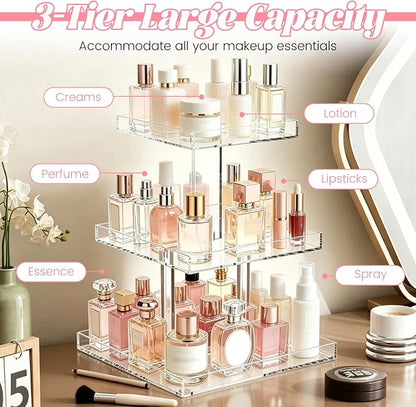 3 Tier Perfume Organizer, Acrylic Perfume Organizer Stand - Image 3