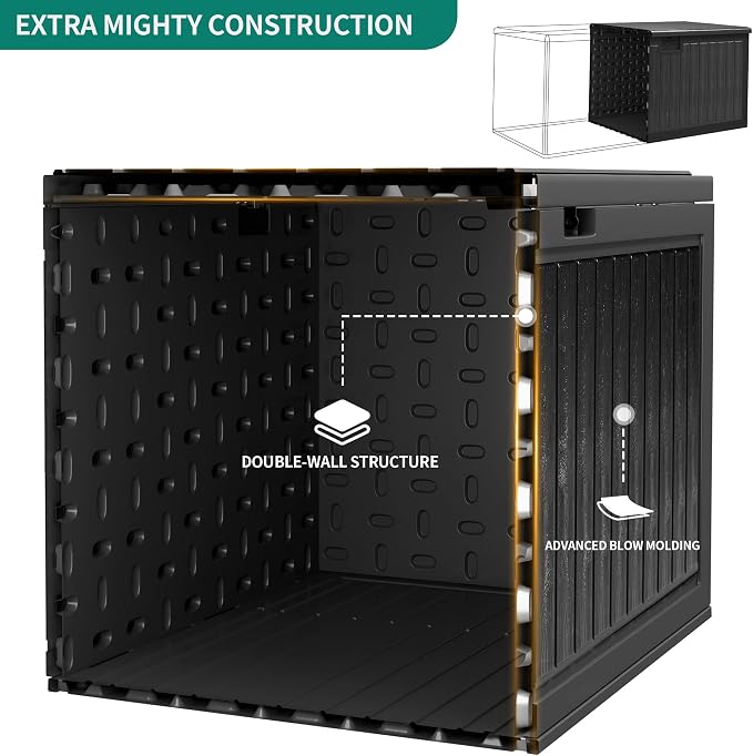 YITAHOME 90 Gallon Double-Wall Deck Box - Image 2