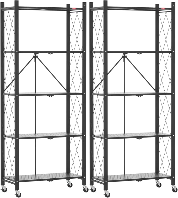 DEANIC 5-Shelf Folding Bookcase by ShowNow