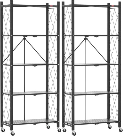 DEANIC 5-Shelf Folding Bookcase by ShowNow