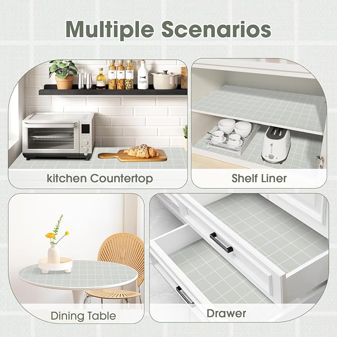 Drawer and Shelf Liner, Non-Slip Kitchen Cabinet Liners Non-Adhesive Thick - Image 9