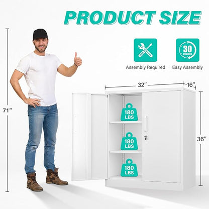 SISESOL 36 inch Storage Cabinet - Image 2