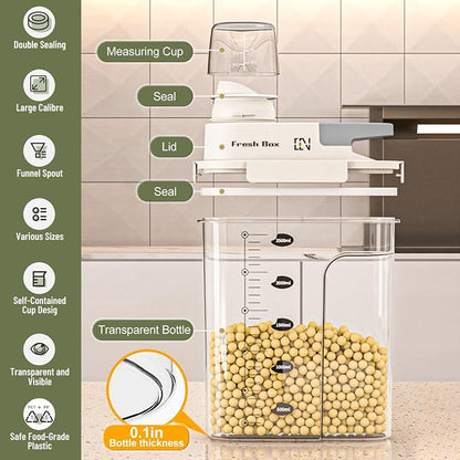 Cereal Storage Container 4Pack, 85oz/2.5L Airtight Food Storage Containers - Image 3