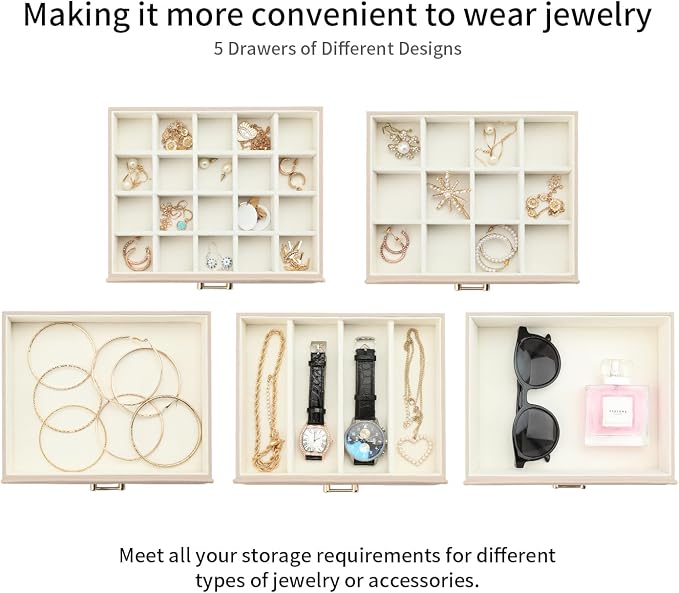 Large Jewelry Holder Organizer, 6 Layer Jewelry Box - Image 4